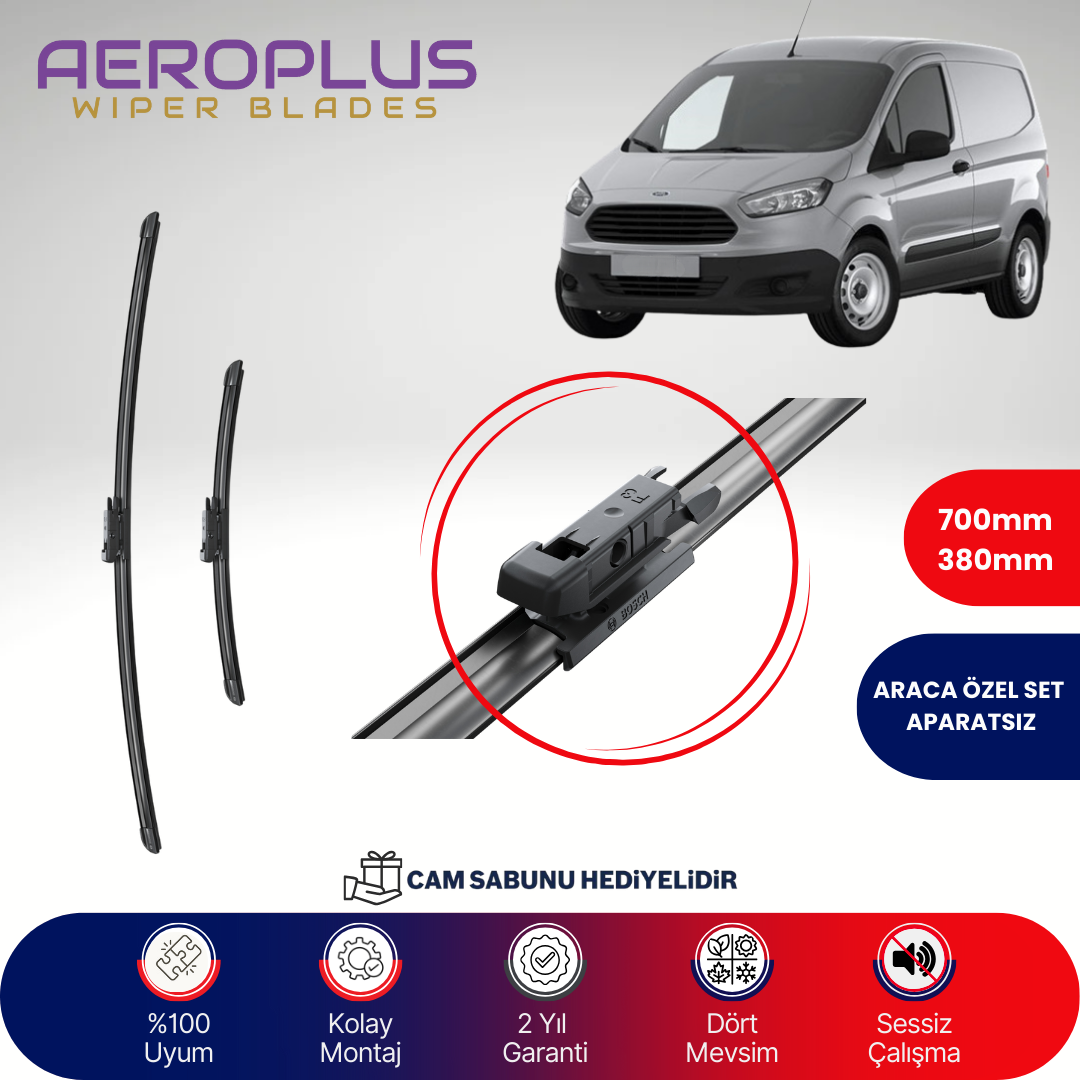 Aeroplus Ford Transit / Tourneo Courier 2014-2023 Muz Silecek Takımı