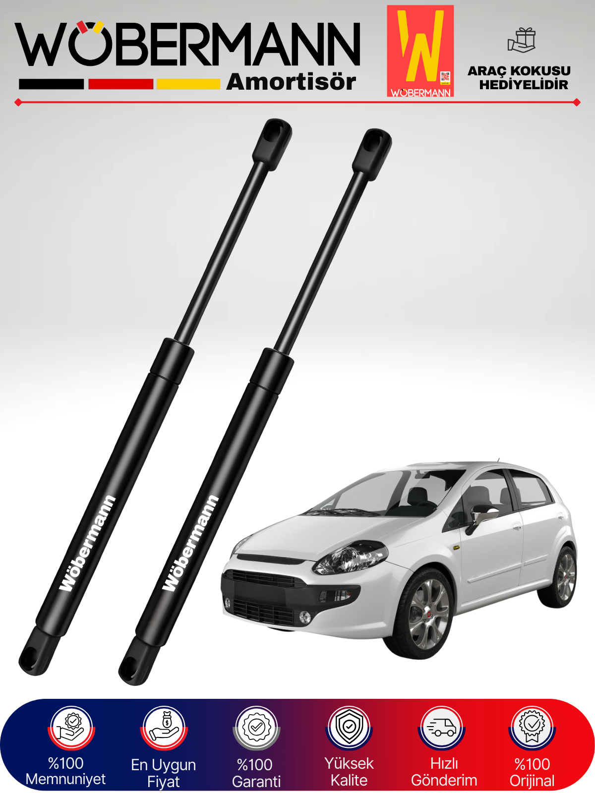 Wöbermann Fiat Punto EVO Bagaj Amortisörü Takım Sağ-Sol 2009-2021