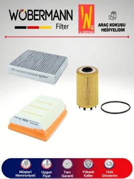 Wöbermann Fiat Egea 1.3 1.6 E6 Dizel Filtre Bakım Seti 2016-2024 3KP