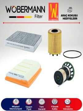 Wöbermann Fiat Egea 1.3 1.6 E6 Dizel Filtre Bakım Seti 2016-2024 4KP