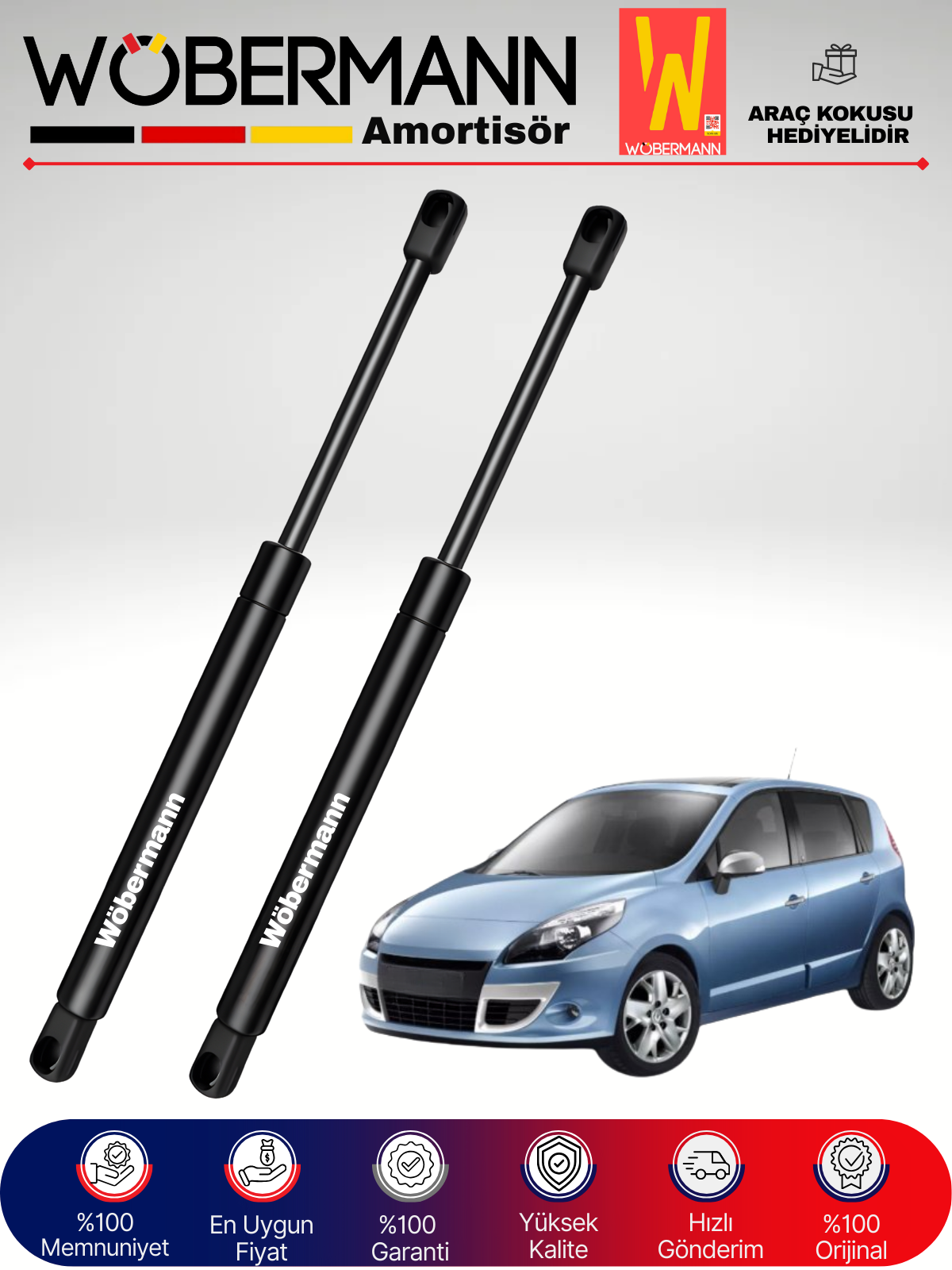 Wöbermann Megane Scenic 2 II Bagaj Amortisörü Takım Sağ-Sol 2006-2013