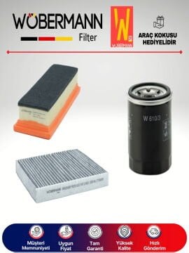 Wöbermann Fiat Linea 1.4 Benzin Filtre Bakım Seti 2007-2012 3KP