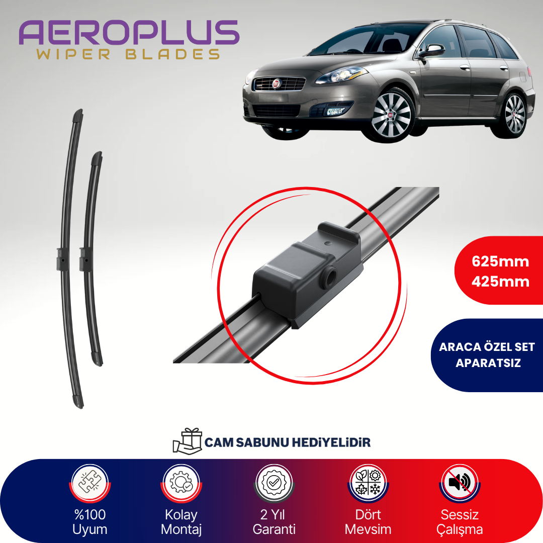 Aeroplus Fiat Croma 2005-2010 Muz Silecek Takımı