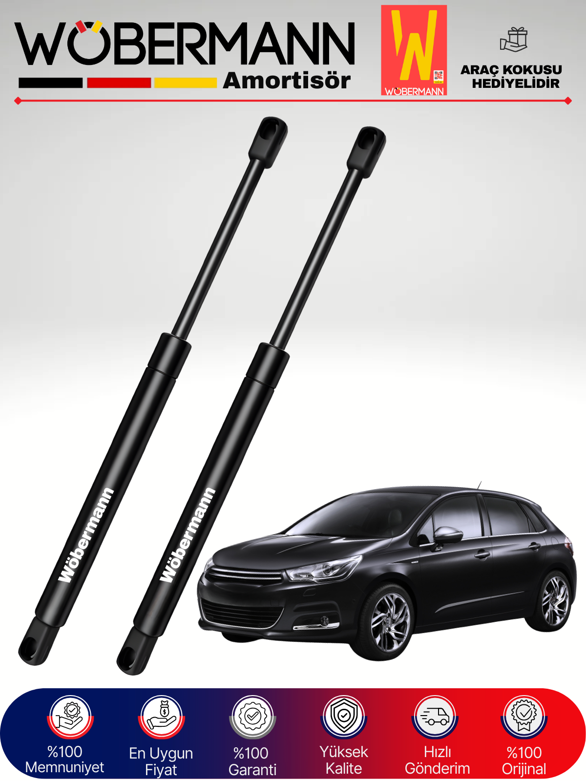 Wöbermann Citroen C4 Bagaj Amortisörü Takım Sağ-Sol 2006-2014