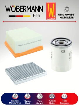 Wöbermann Ford Fiesta 1.4 Benzin Filtre Bakım Seti 2009-2013 3KP