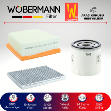 Wöbermann Ford Fiesta 1.4 Benzin Filtre Bakım Seti 2009-2013 3KP