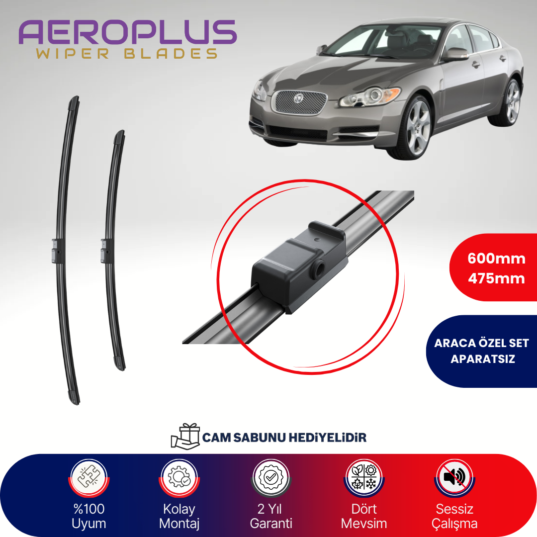 Aeroplus Jaguar XF 2008-2015 Muz Silecek Takımı