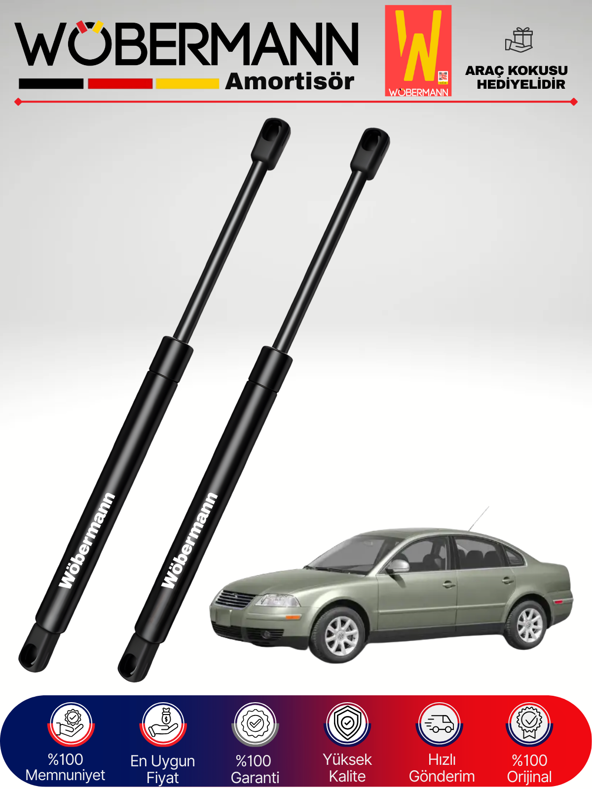 Wöbermann VW Passat Bagaj Amortisörü Takım Sağ-Sol 2000-2005
