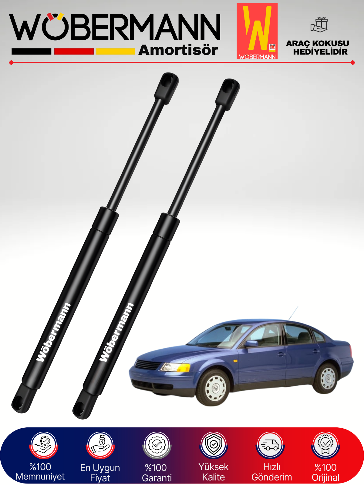 Wöbermann VW Passat Bagaj Amortisörü Takım Sağ-Sol 1998-2000