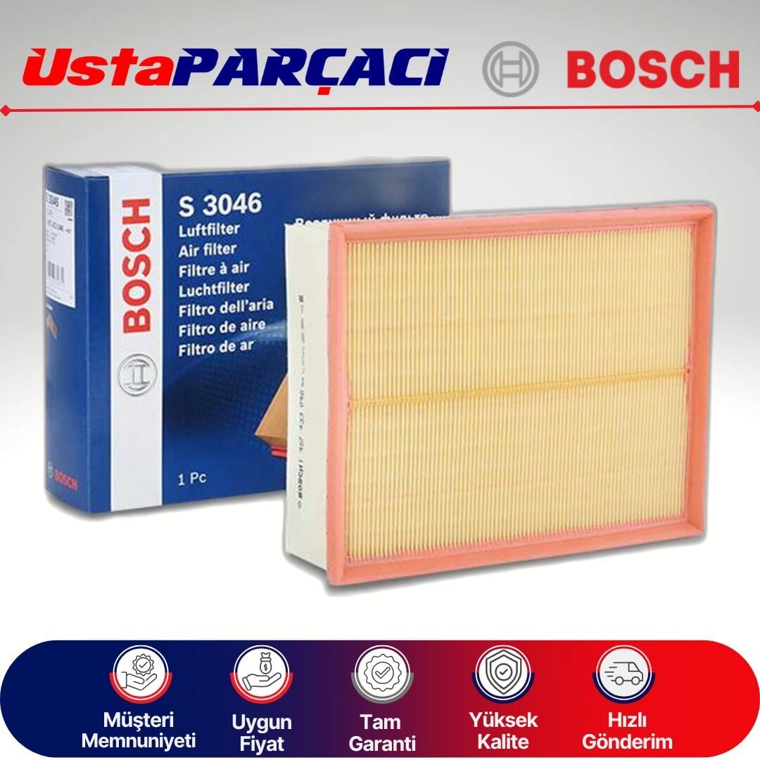 Bosch Audi A4 B6 B7 1.9 Tdi Hava Filtresi 2002-2008 1457433046 S3046 06C133843