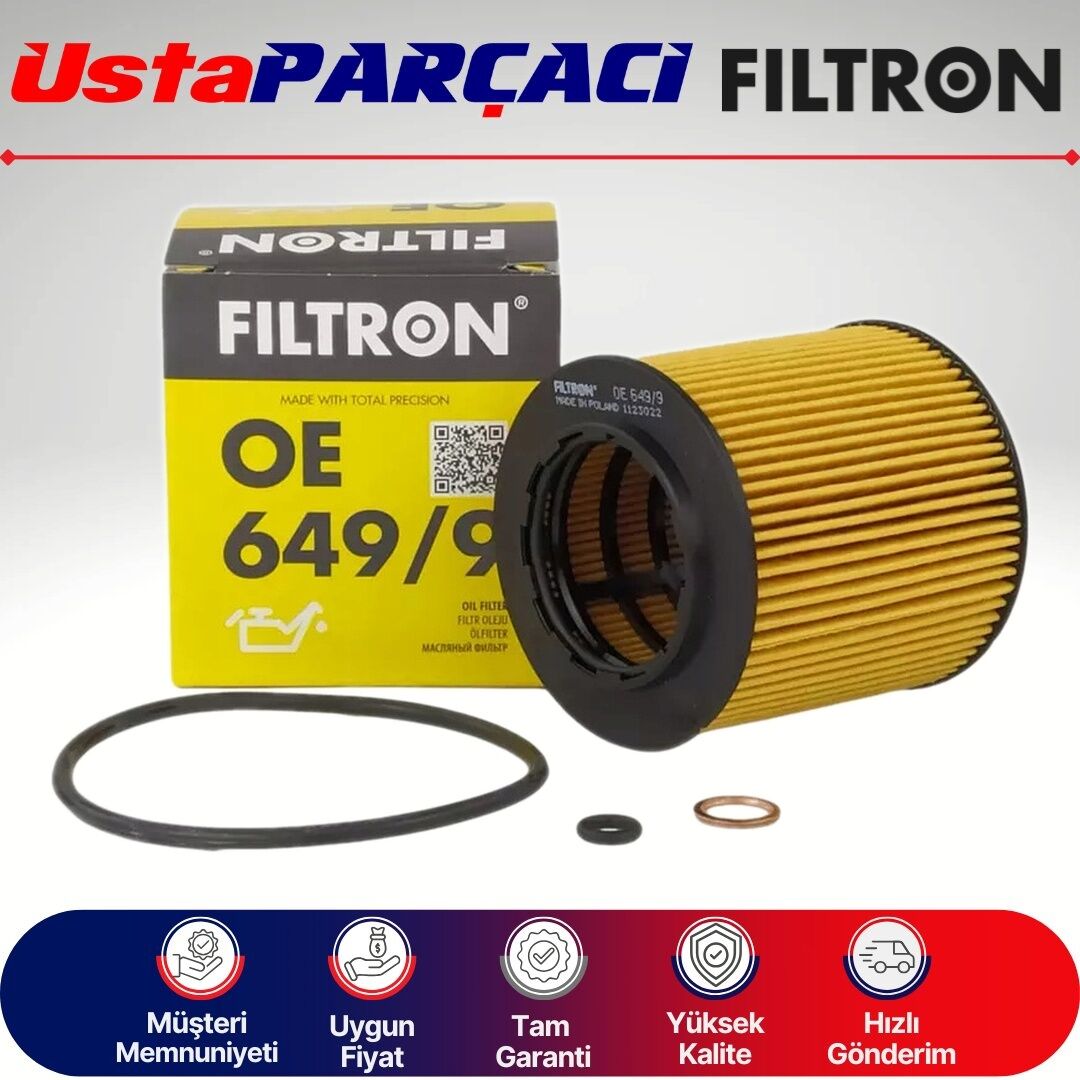 Filtron BMW 5 Serisi E60 5.35i Benzinli Yağ Filtresi 2008-2010 OE649/9 11427566327