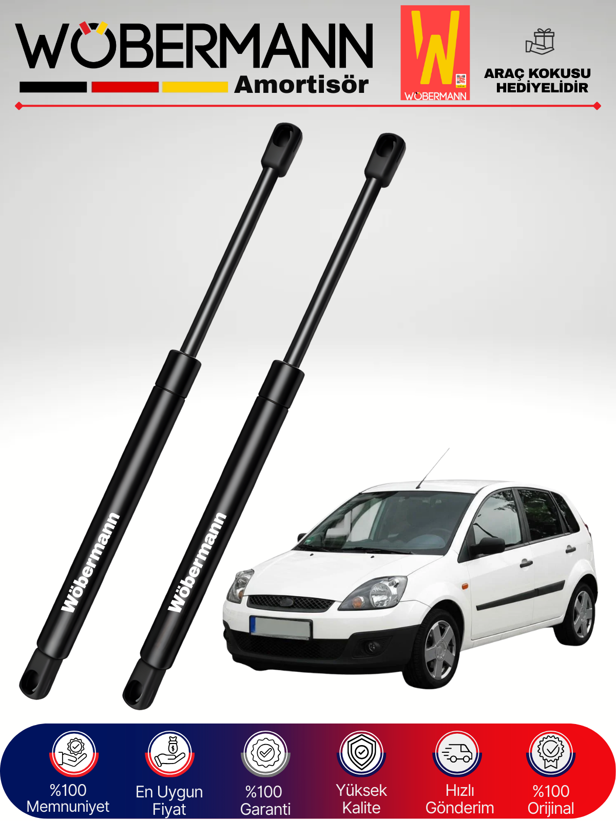 Wöbermann Ford Fiesta 5 V 5 Kapı Bagaj Amortisörü Takım Sağ-Sol 2001-2008