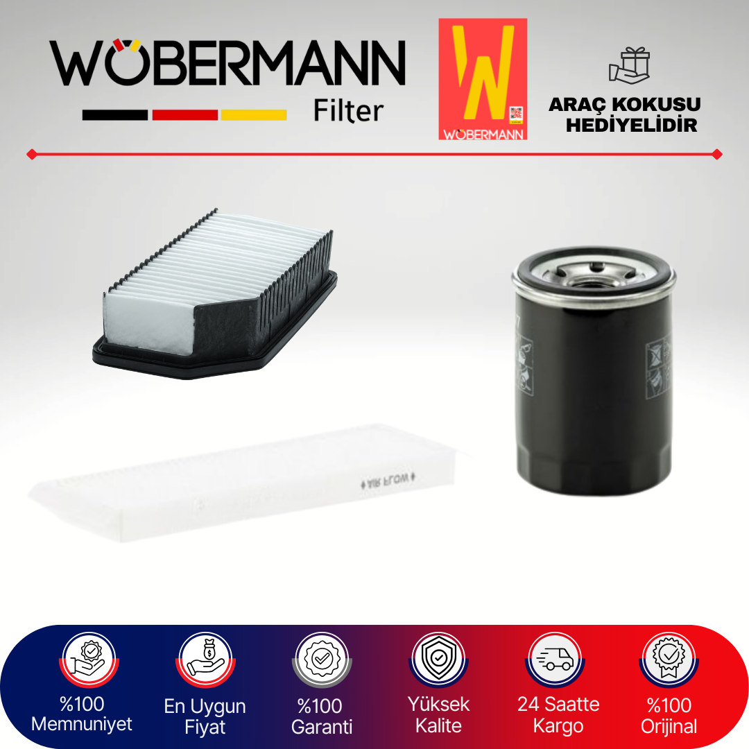 Wöbermann Hyundai i20 1.2 Benzin Filtre Bakım Seti 2009-2013 3KP