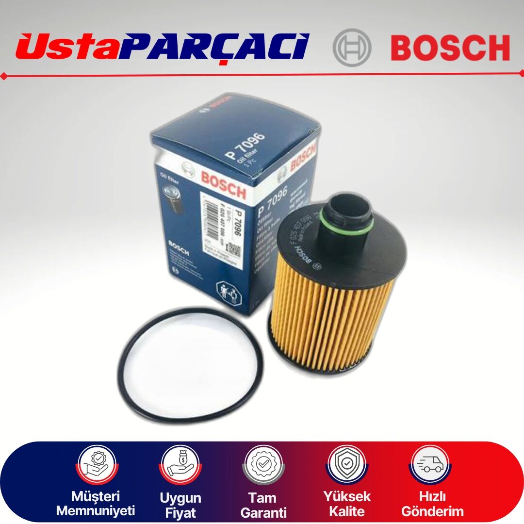 Bosch Chevrolet Aveo T300 1.3 D Dizel Yağ Filtresi 2012-2013 F026407096 P7096 71751128