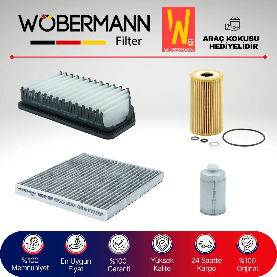 Wöbermann Hyundai i30 1.6 Crdi Filtre Bakım Seti 2012-2016 4KP