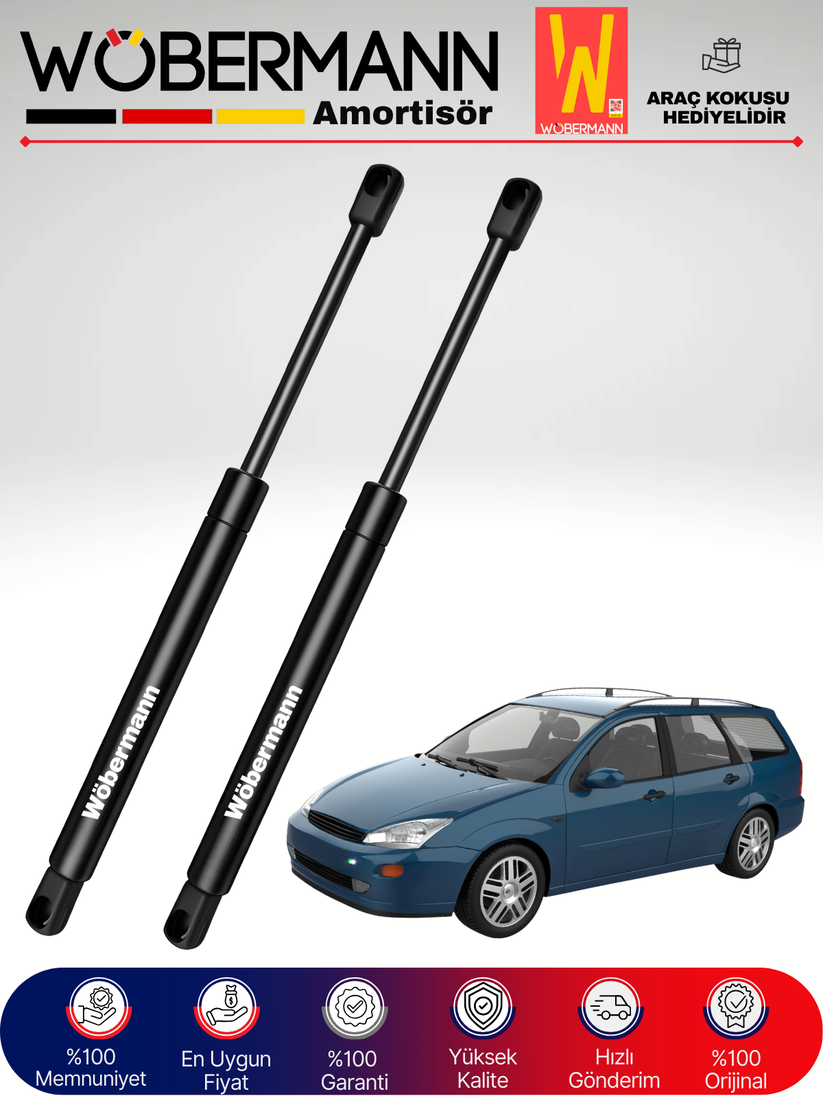 Wöbermann Ford Focus SW Bagaj Amortisörü Takım Sağ-Sol 1998-2005