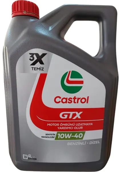 Castrol GTX 10W-40 A/B Motor Yağı 4 Litre
