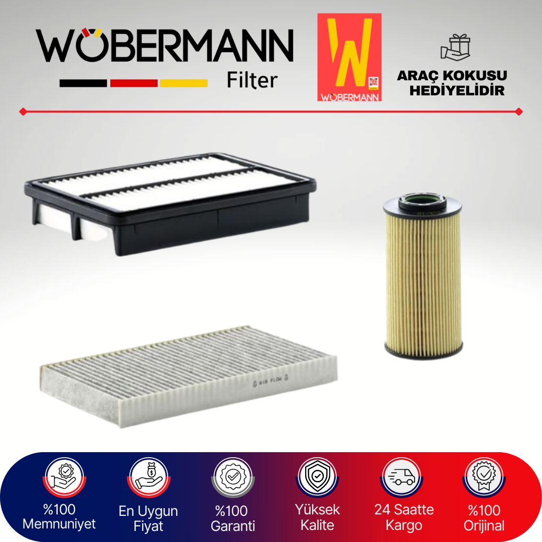 Wöbermann Kia Cerato 1.5 Crdi Filtre Bakım Seti 2005-2009 3KP
