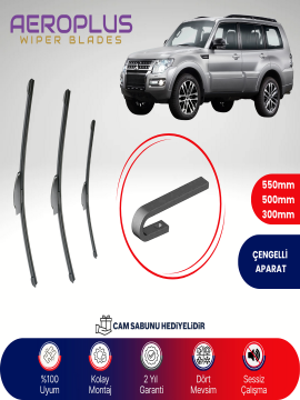 Aeroplus Mitsubishi Pajero 2009-2015 Ön Arka Muz Silecek Takımı