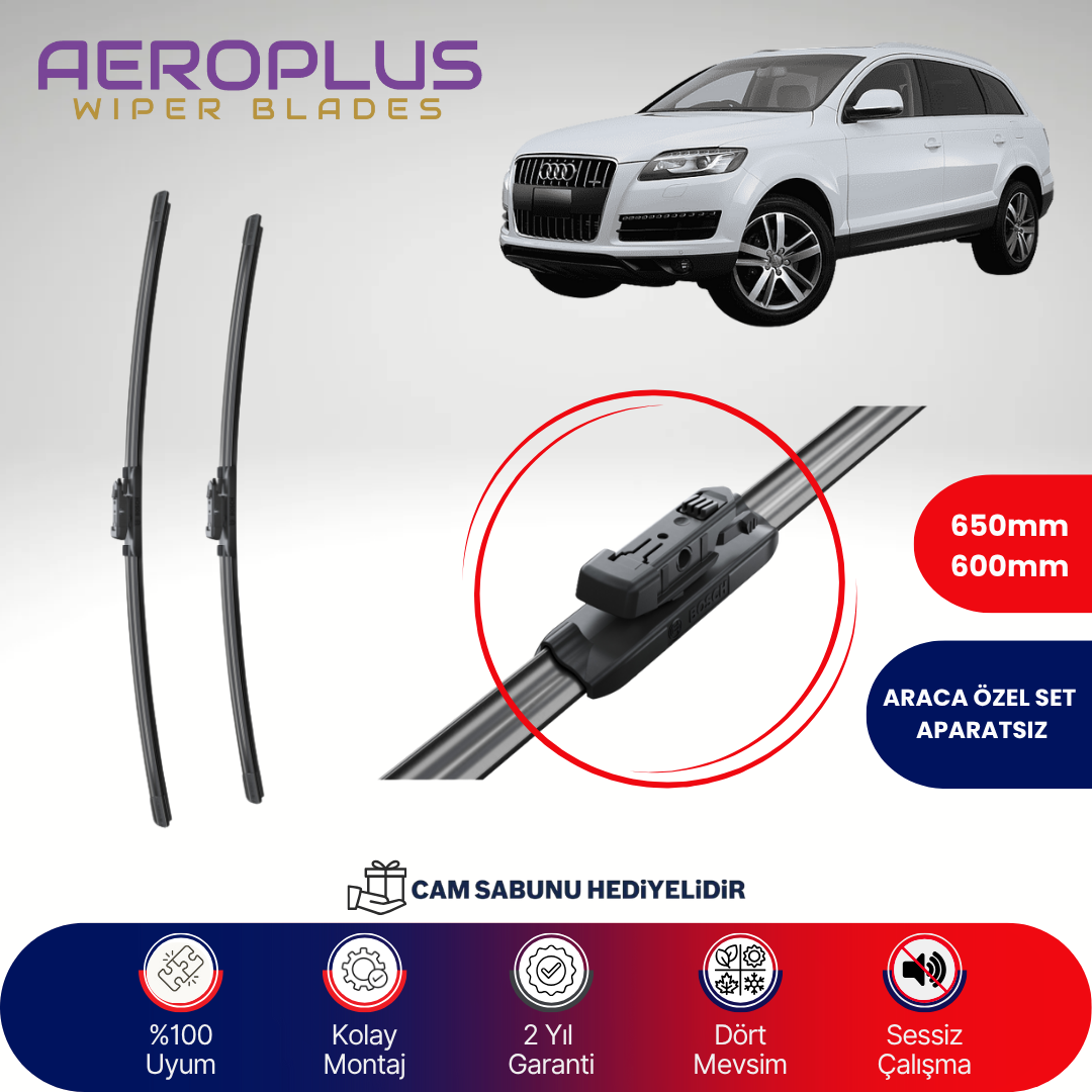 Aeroplus Audi Q7 2006-2015 Muz Silecek Takımı