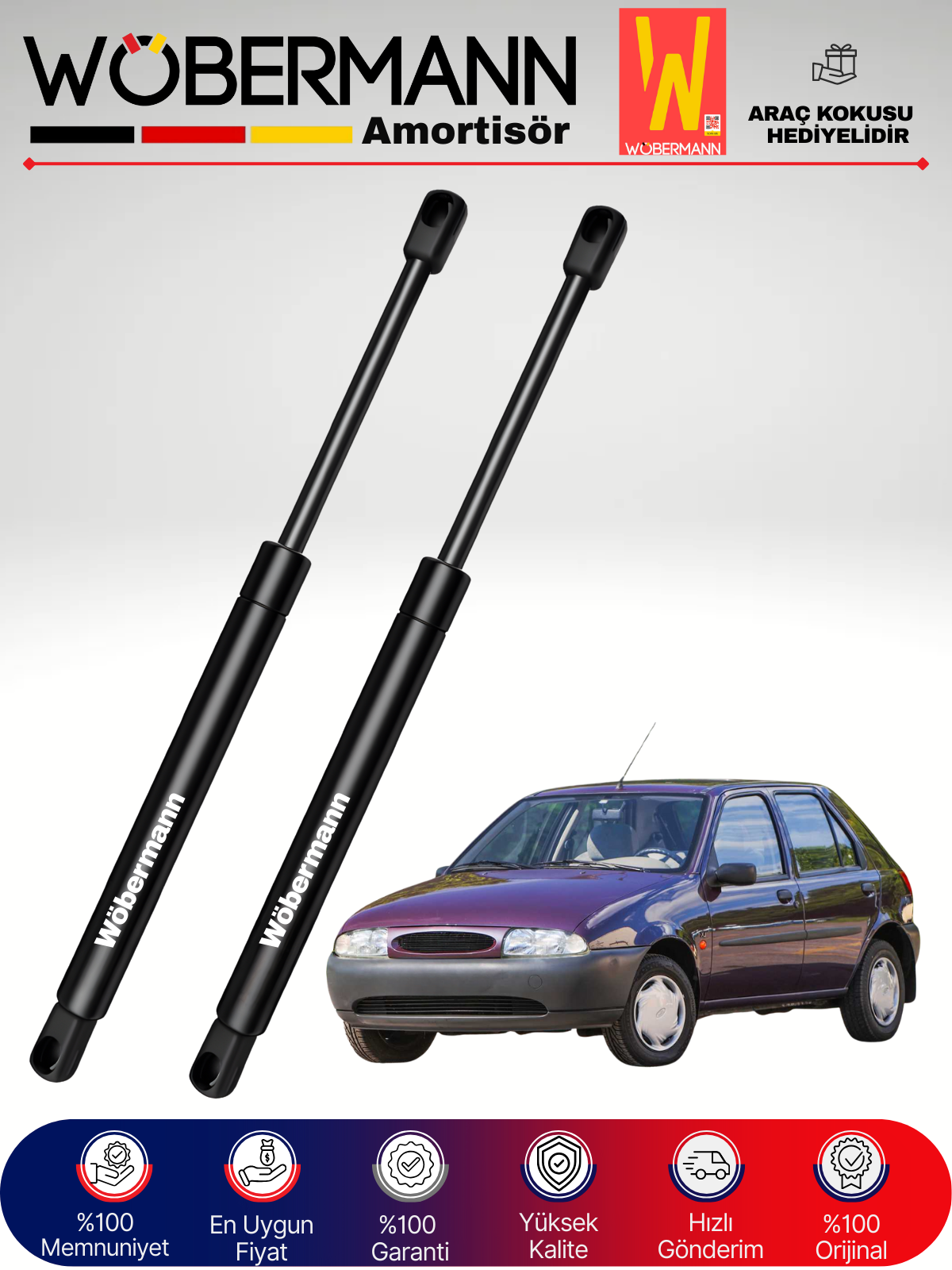 Wöbermann Ford Fiesta 4 IV Bagaj Amortisörü Takım Sağ-Sol 1995-2002