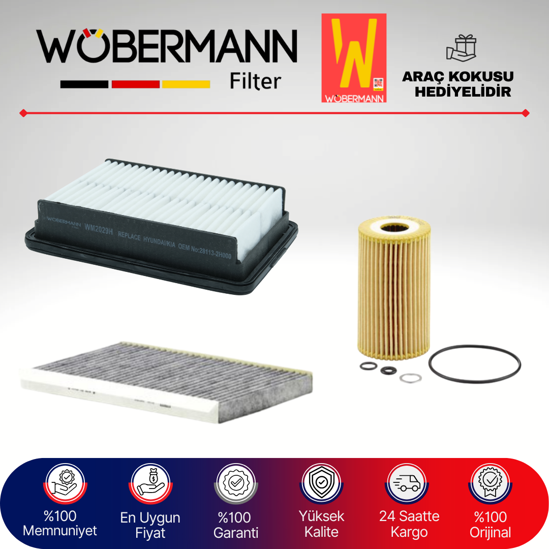 Wöbermann Kia Pro Ceed 1.6 Crdi Filtre Bakım Seti 2008-2013 3KP