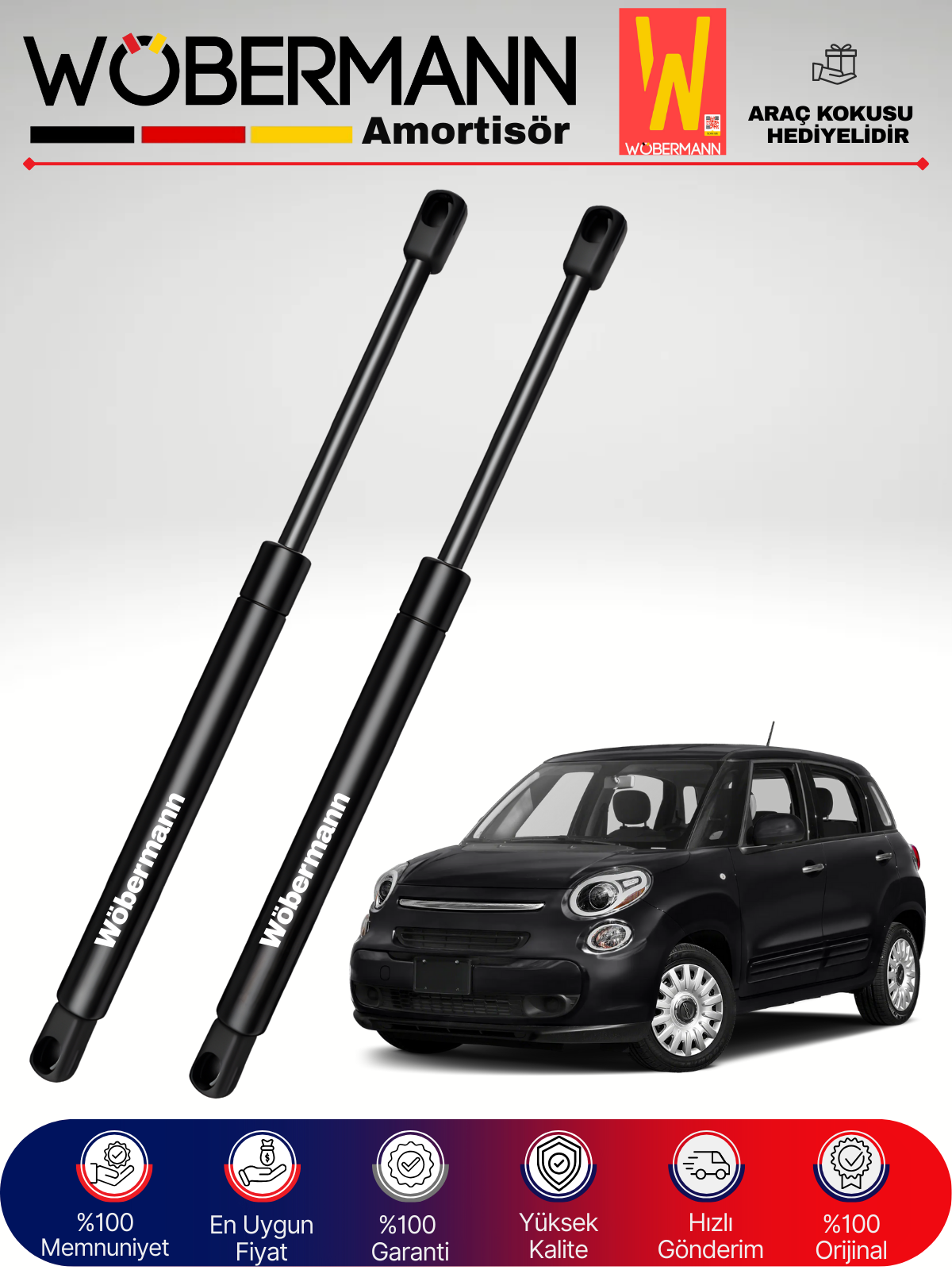 Wöbermann Fiat 500L Bagaj Amortisörü Takım Sağ-Sol 2012-Sonrası