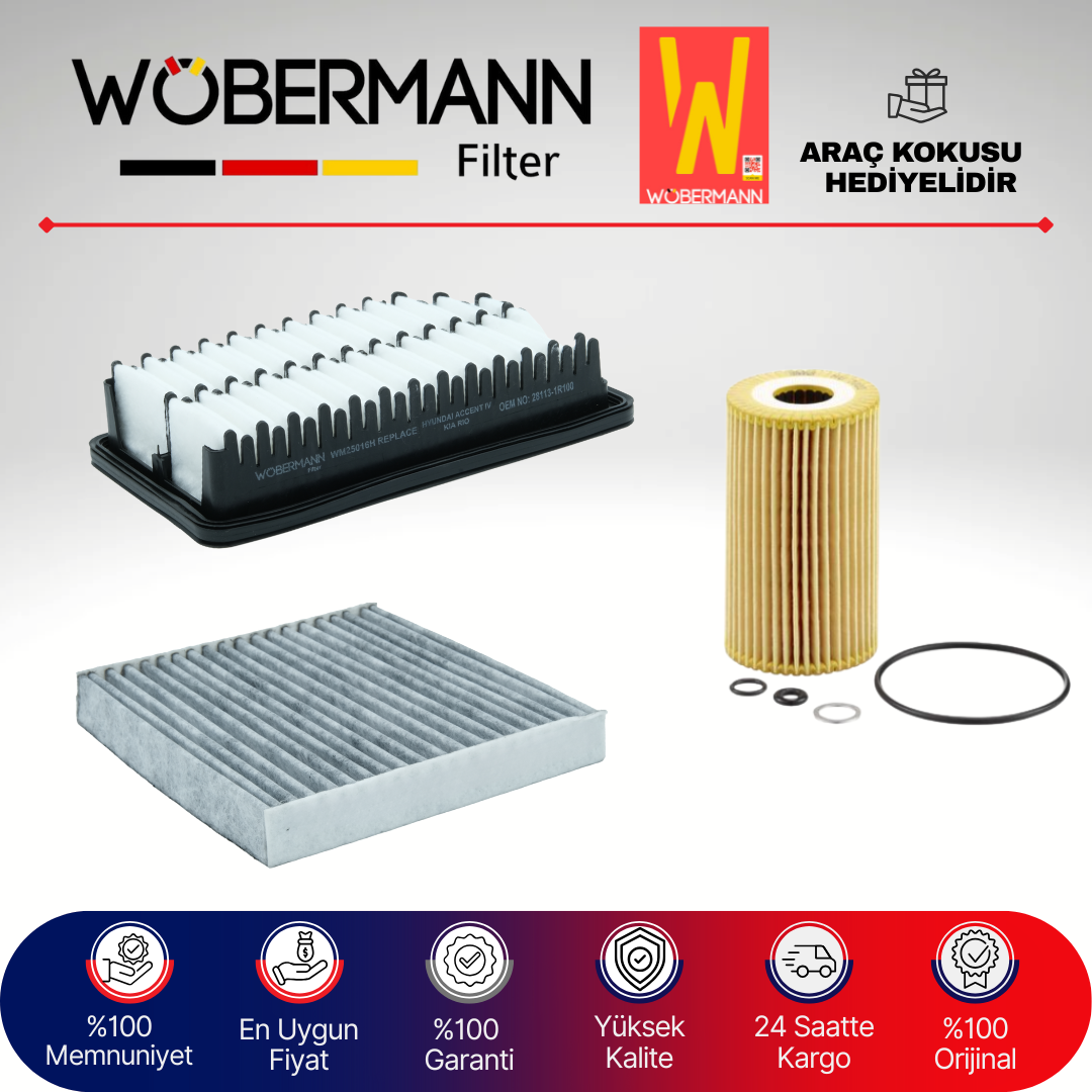 Wöbermann Kia Soul 1.6 Crdi Filtre Bakım Seti 2011-2013 3KP