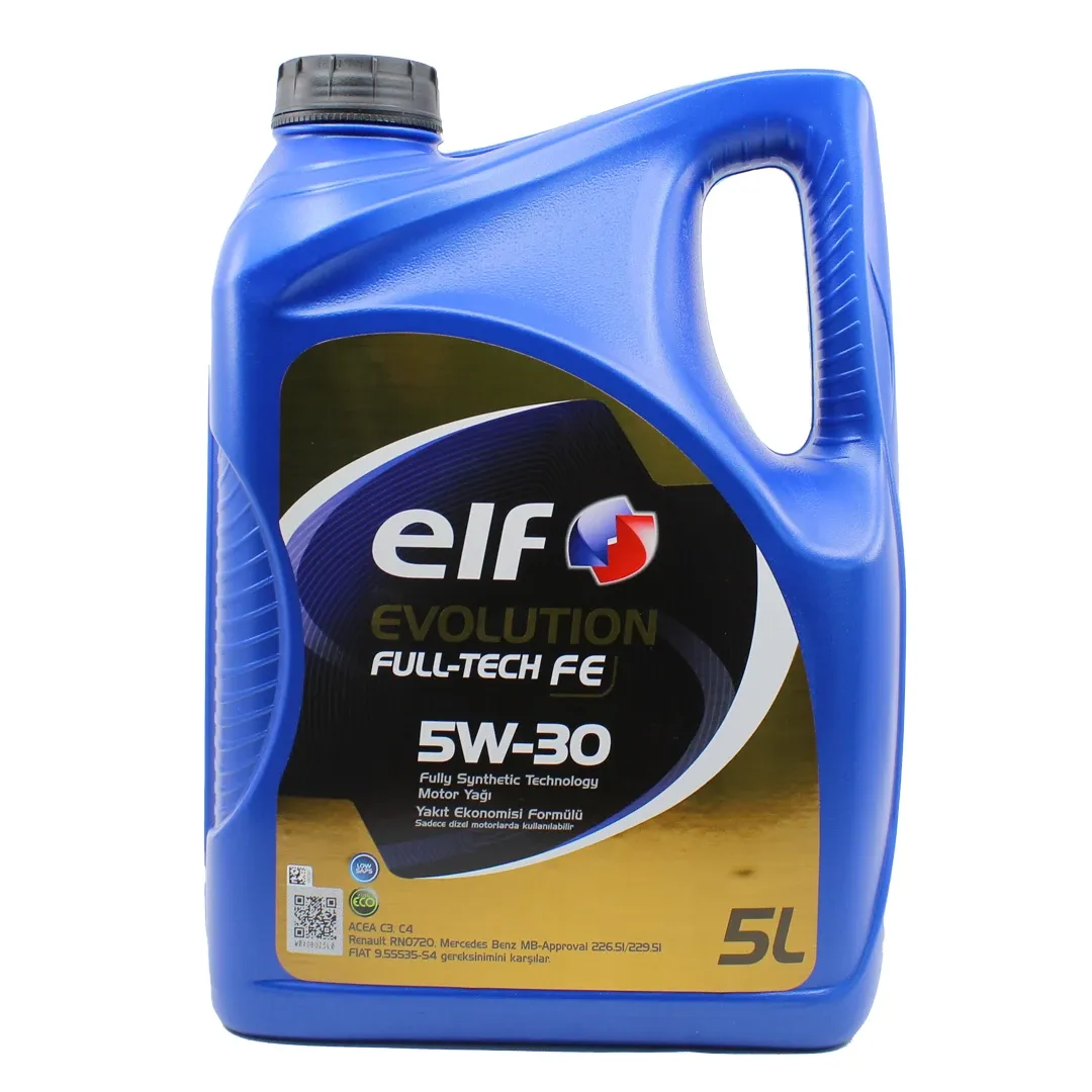 ELF Evolution Full-Tech FE 5W-30 Tam Sentetik Motor Yağı 5 Litre Mercedes Renault RN0720 Fiat