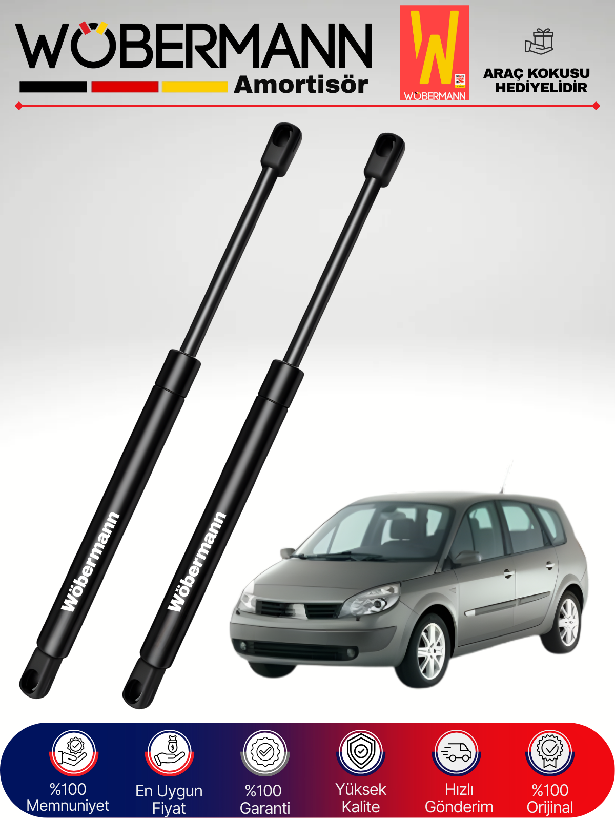 Wöbermann Megane Grand Scenic Bagaj Amortisörü Takım Sağ-Sol 1996-2010