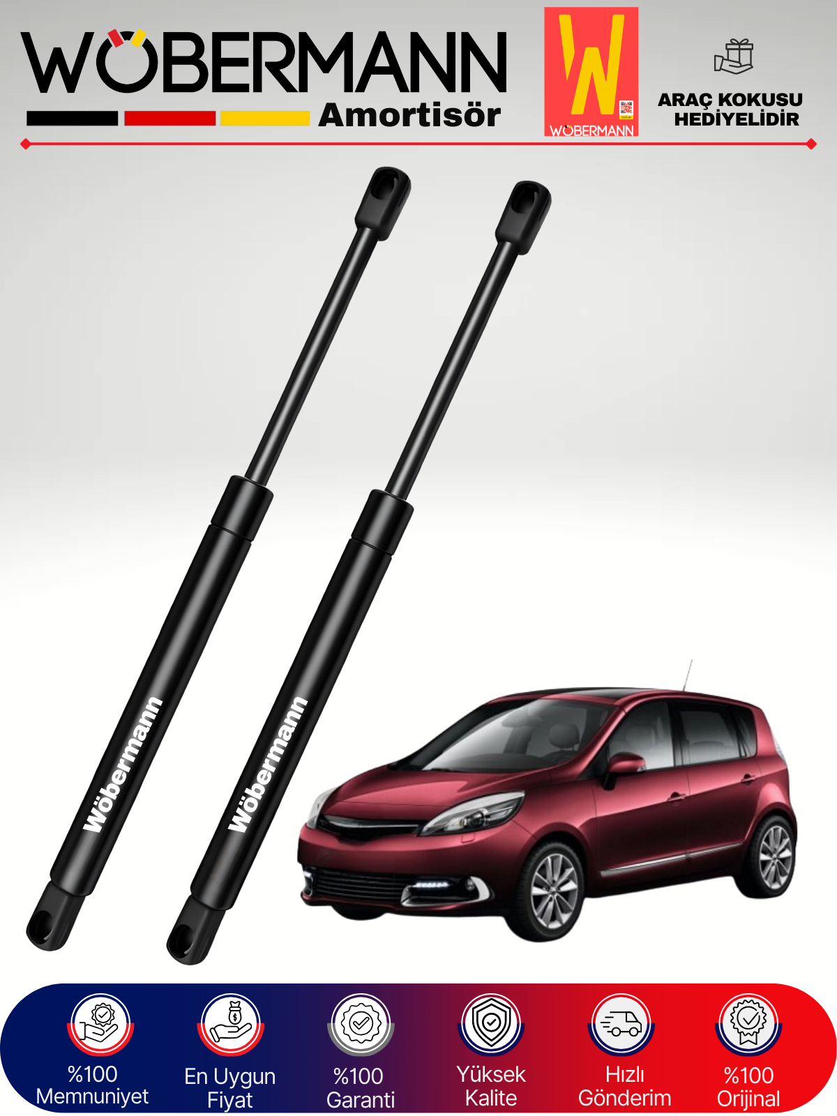 Wöbermann Megane Scenic Bagaj Amortisörü Takım Sağ-Sol 2013-2015