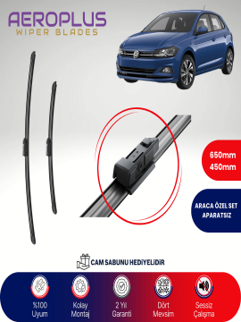 Aeroplus VW Polo 2017-2025 Muz Silecek Takımı