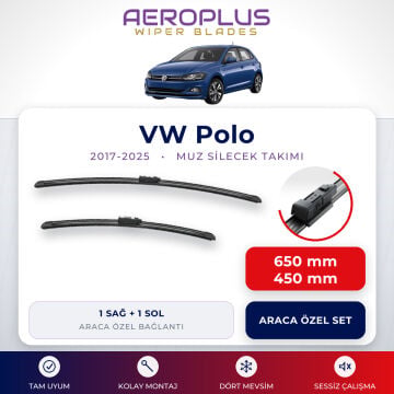Aeroplus VW Polo 2017-2025 Muz Silecek Takımı