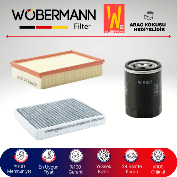 Wöbermann Mitsubishi ASX 1.6 Benzin Filtre Bakım Seti 2010-2015 3KP