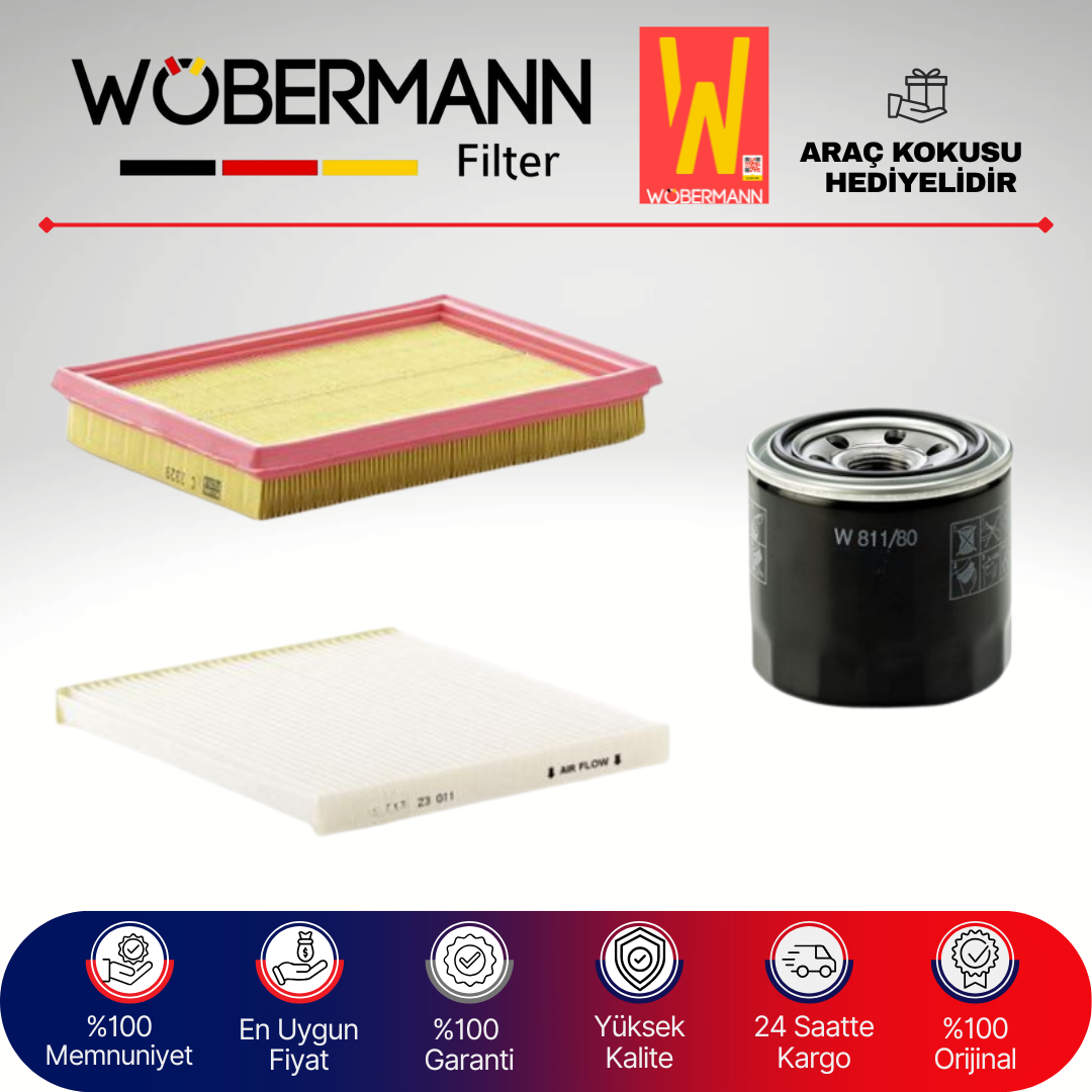 Wöbermann Nissan Micra K13 1.2 DIG-S Filtre Bakım Seti 2011-2018 3KP