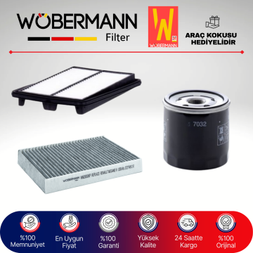 Wöbermann Nissan Qashqai 1.5 Dci K9K Filtre Bakım Seti 2014-2018 3KP