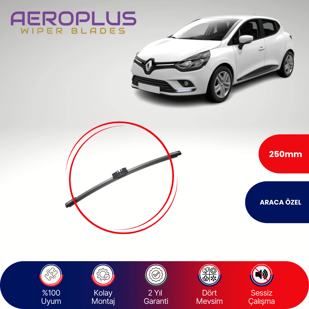 Aeroplus Renault Clio 4 2012-2019 Arka Silecek