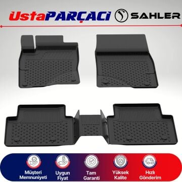 Sahler Honda Civic 2021+ Uyumlu Araca Özel 4.5D Havuzlu Oto Paspas (5 Parça) Siyah