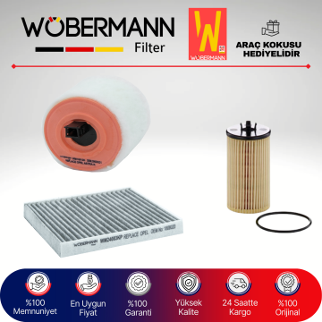 Wöbermann Opel Astra K 1.6 Cdti Filtre Bakım Seti 2015-2019 3KP