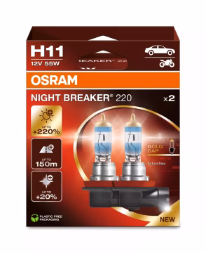 Osram Far Ampulü Halojen Night Breaker H11 12V 55W 1350LM %220 - 64211NB220-2HB