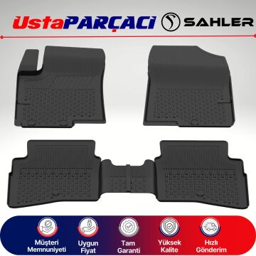 Sahler Hyundai Bayon 2021+ Uyumlu Araca Özel 4.5D Havuzlu Oto Paspas (5 Parça) Siyah