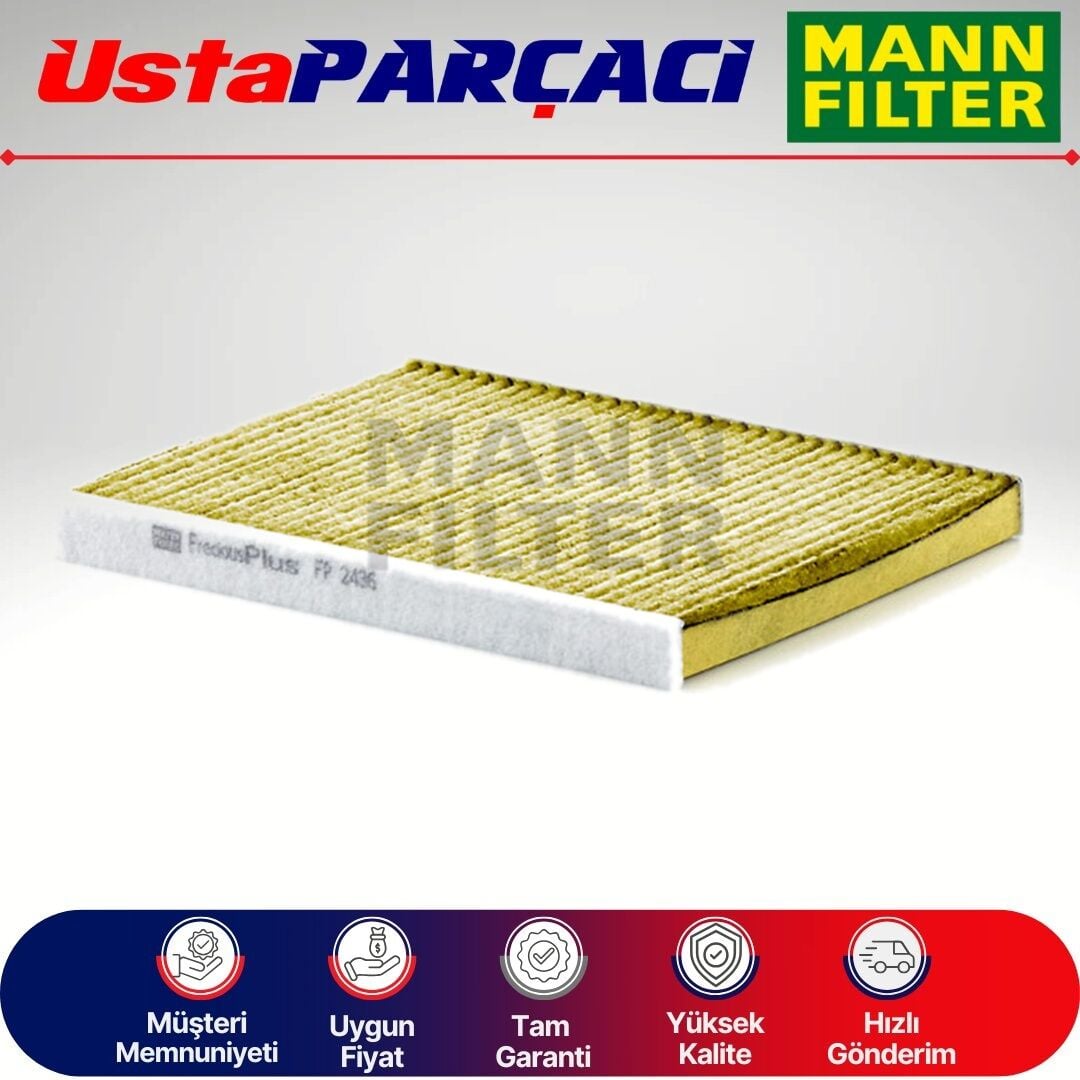 Mann-Filter Ford Fiesta Anti-Alerjen Karbonlu Polen Filtresi 2017-2022 FP2436 8V5118D543AA