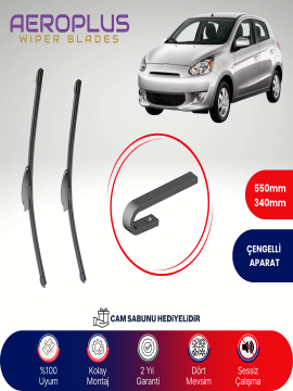 Aeroplus Mitsubishi Space Star 2012-2020 Muz Silecek Takımı