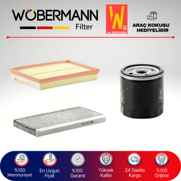Wöbermann Opel Corsa C 1.4 Twinport Filtre Bakım Seti 2004-2006 3KP