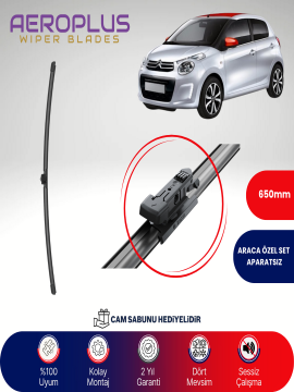Aeroplus Citroen C1 2014-2022 Muz Silecek Takımı