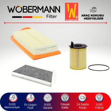 Wöbermann Peugeot 206 1.4 Hdi Filtre Bakım Seti 2002-2009 3KP