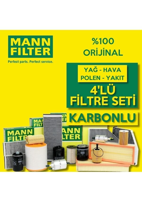 Mann-Filter Toyota Corolla 1.4 D4d Filtre Bakım Seti 2007-2018 4KP