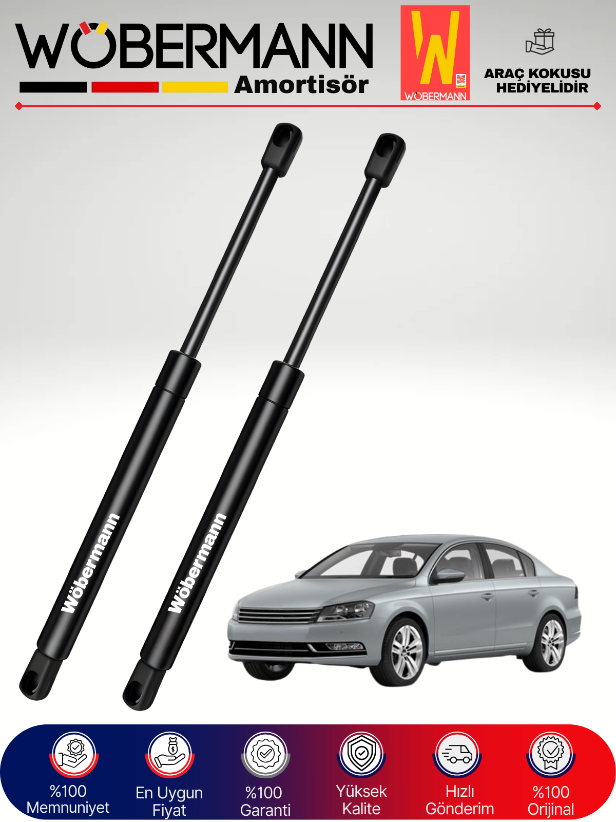 Wöbermann VW Passat Bagaj Amortisörü Takım Sağ-Sol 2011-2015