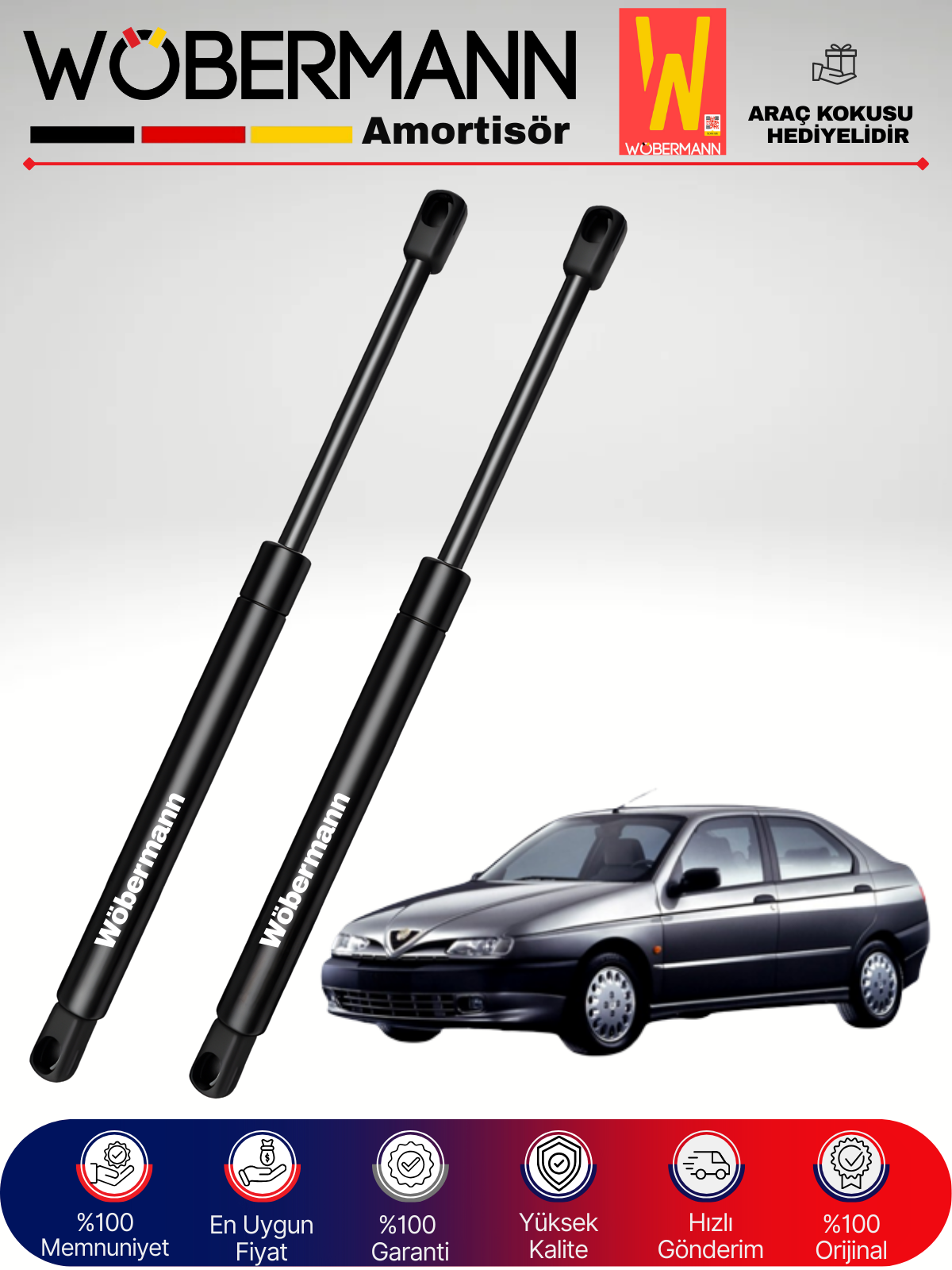 Wöbermann Alfa Romeo 146 Bagaj Amortisörü Takım Sağ-Sol 1994-2001