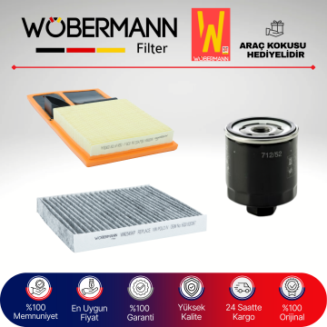 Wöbermann Seat İbiza 1.4 Benzin KARBONLU Filtre Bakım Seti 2008-2015 3KP CGG
